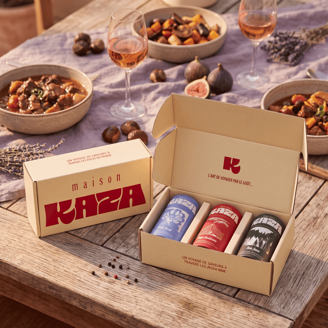 Coffret d'épices Découverte Maison KAZA, idée cadeau pour un amateur de cuisine