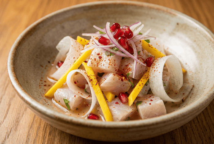 Ceviche mangue & poisson blanc - KAZA