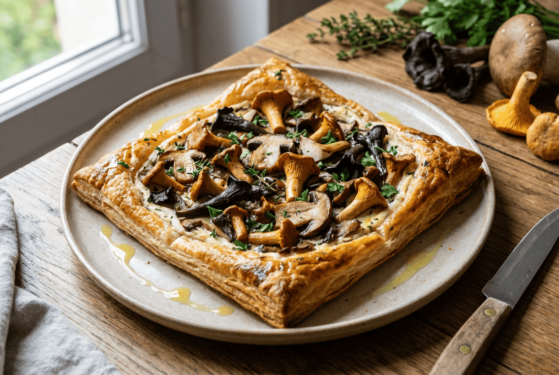 Tarte fine aux champignons - KAZA