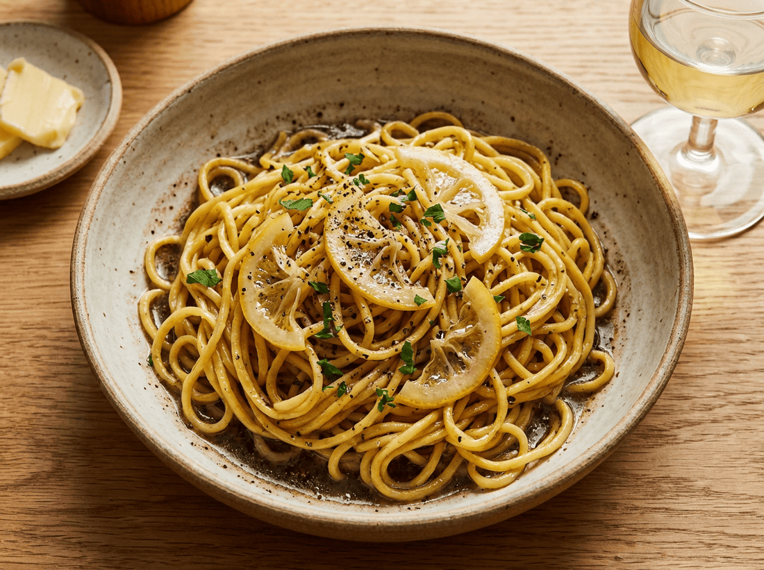 Nouilles sautées au beurre noir - KAZA