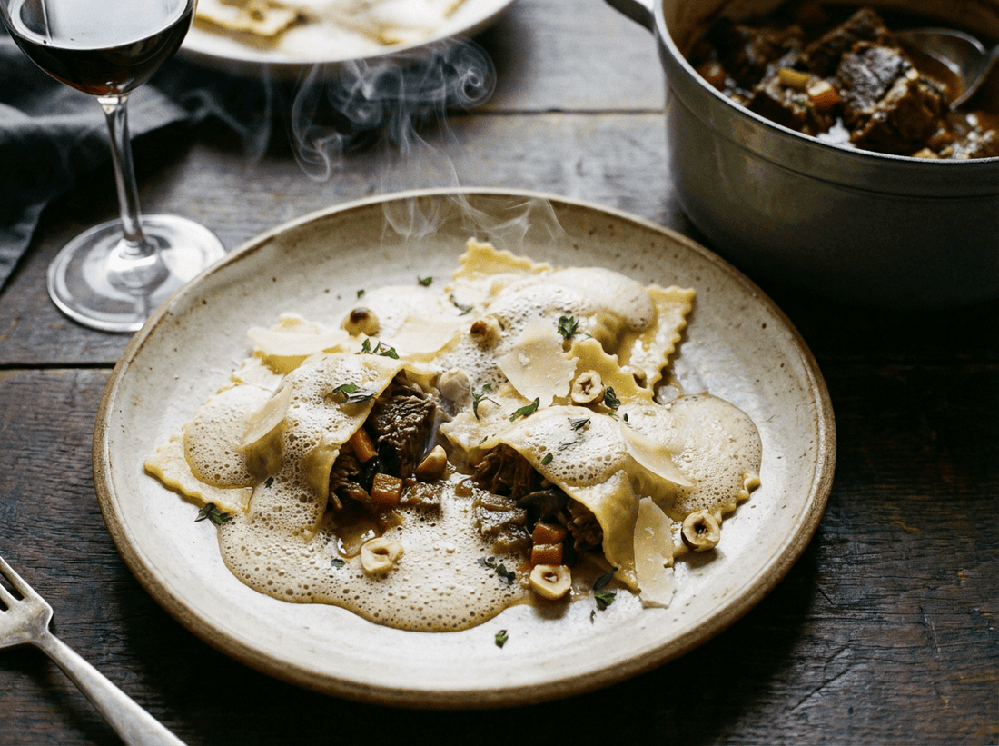 Raviolis ouverts au bœuf braisé - KAZA