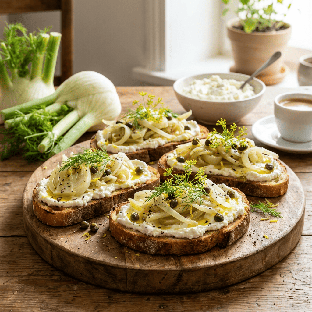 Tartines ricotta–fenouil - KAZA