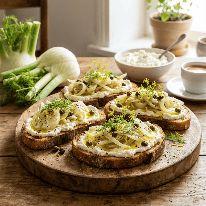Tartines ricotta–fenouil - KAZA