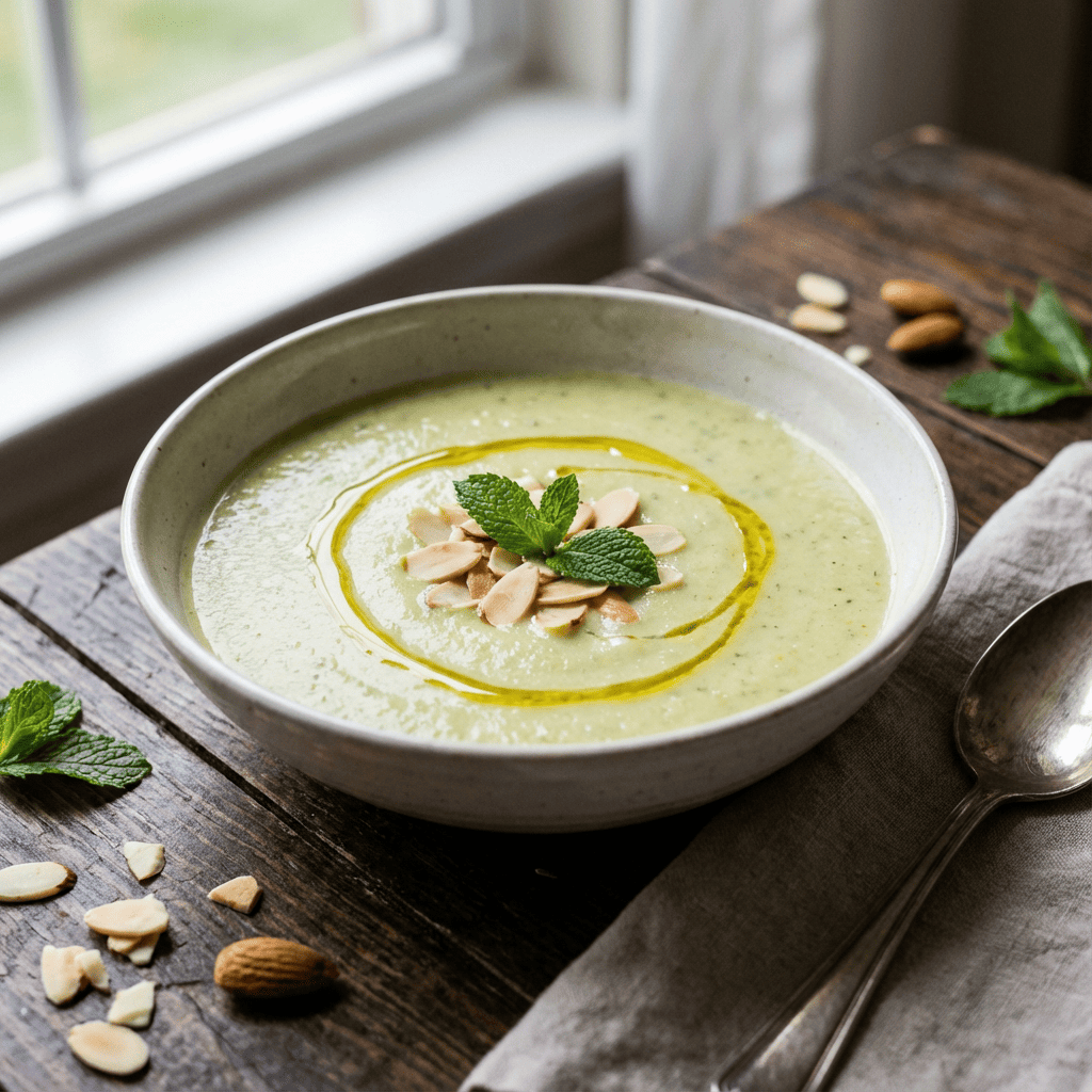 Soupe froide de courgette brûlée - KAZA