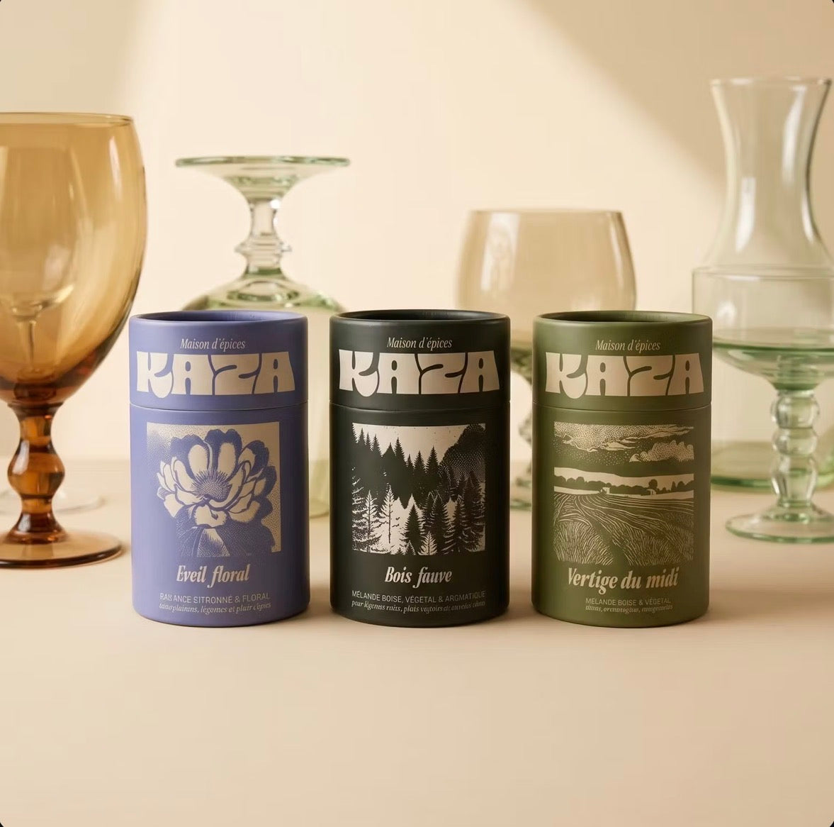Les Herbes Folles – Les 3 mélanges aromatiques Maison KAZA