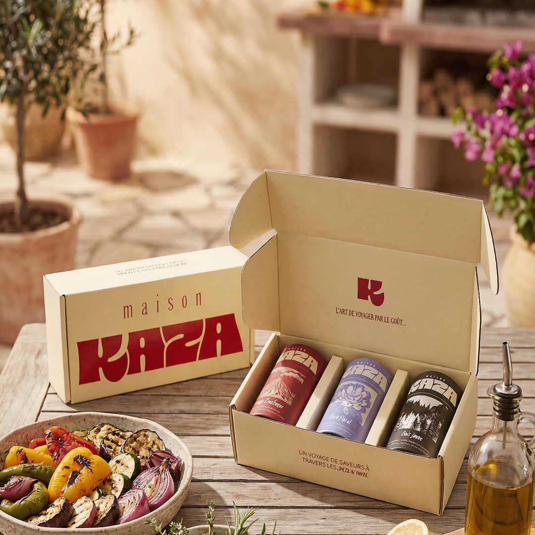 Coffret Découverte Maison KAZA, 3 mélanges d'épices à offrir
