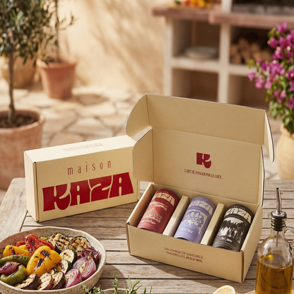 Coffret Découverte Maison KAZA, 3 mélanges d'épices à offrir
